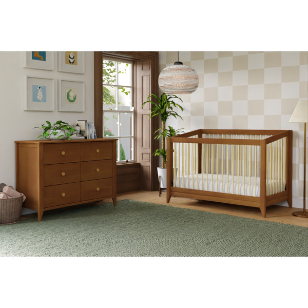 Natural wood crib and dresser online